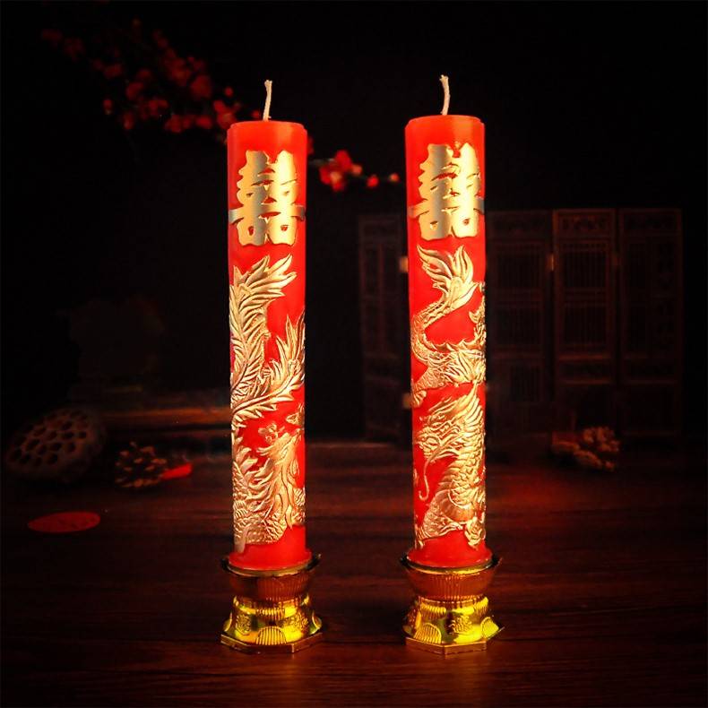 Easy Wedding ShopChinese Dragon Phoenix Candle龙凤烛