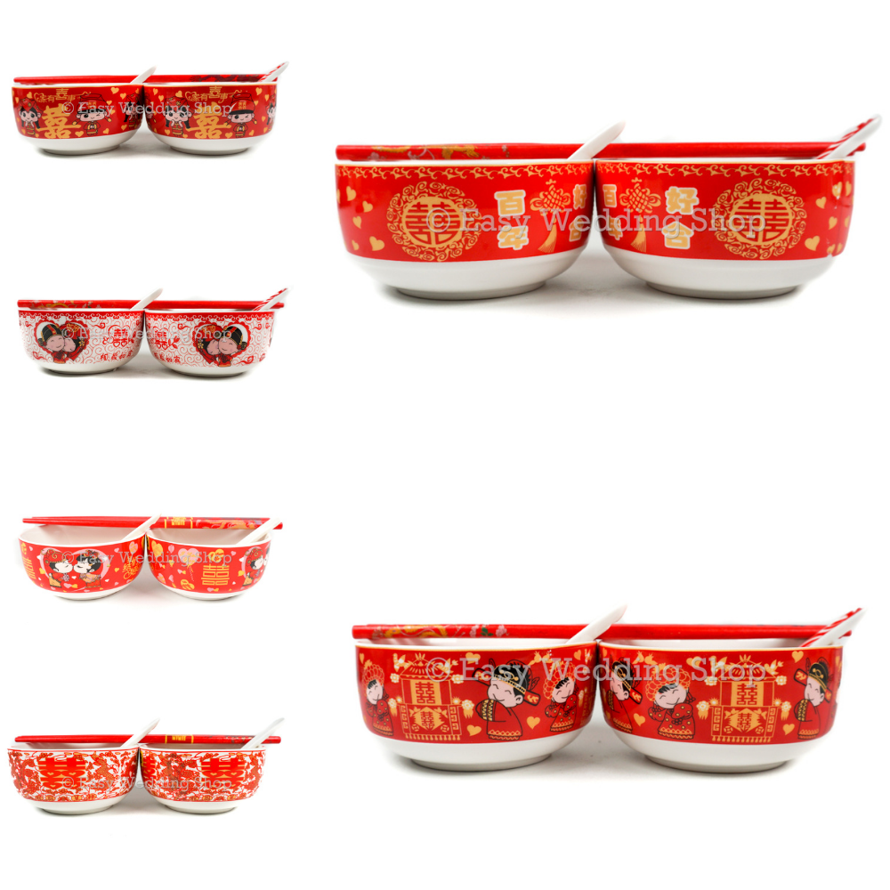 Easy Wedding Shop Chinese Wedding Rice Bowl Set 嫁妆